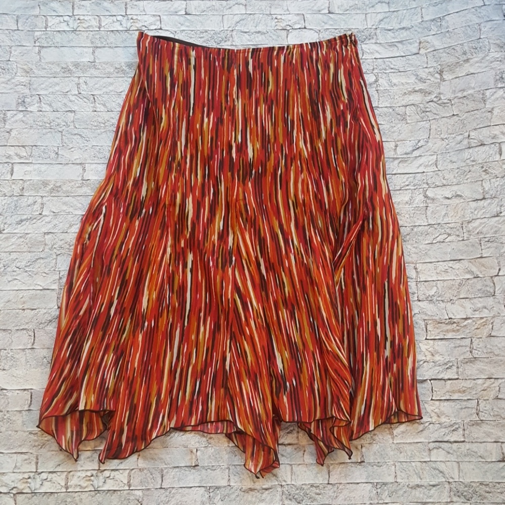 Handkerchief Style Skirt Fun Fall Colors